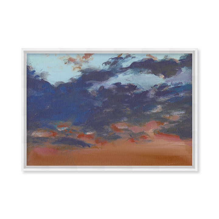 "Asbury Park Sunset"Framed Embellished Canvas Wall Art by Christine Lindstrom
