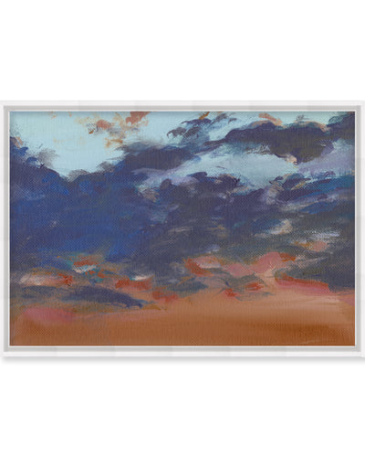 "Asbury Park Sunset"Framed Embellished Canvas Wall Art by Christine Lindstrom