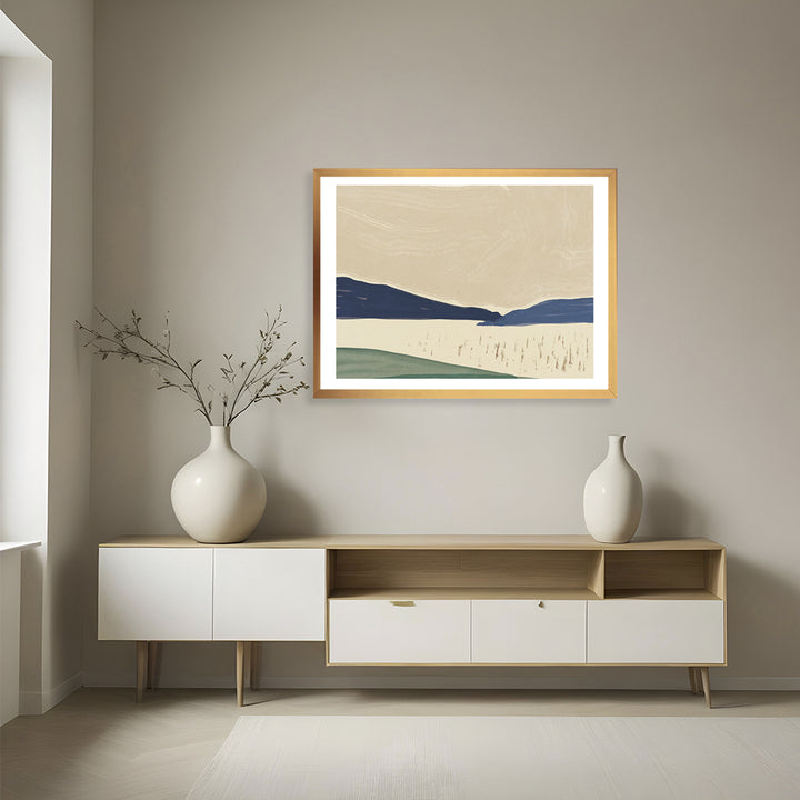 "Sakura Dreams: Japanese-style Grand Landscape" Framed Matted Print Wall Art