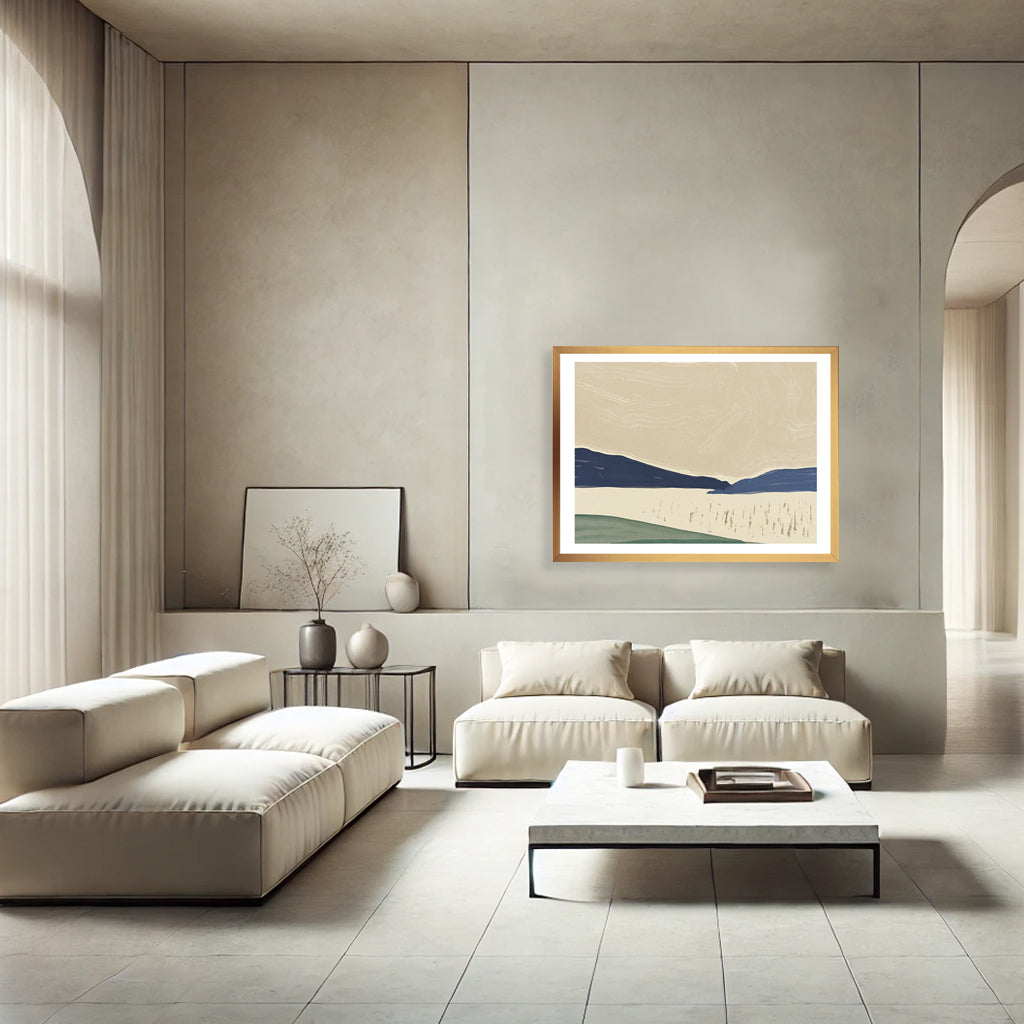 "Sakura Dreams: Japanese-style Grand Landscape" Framed Matted Print Wall Art