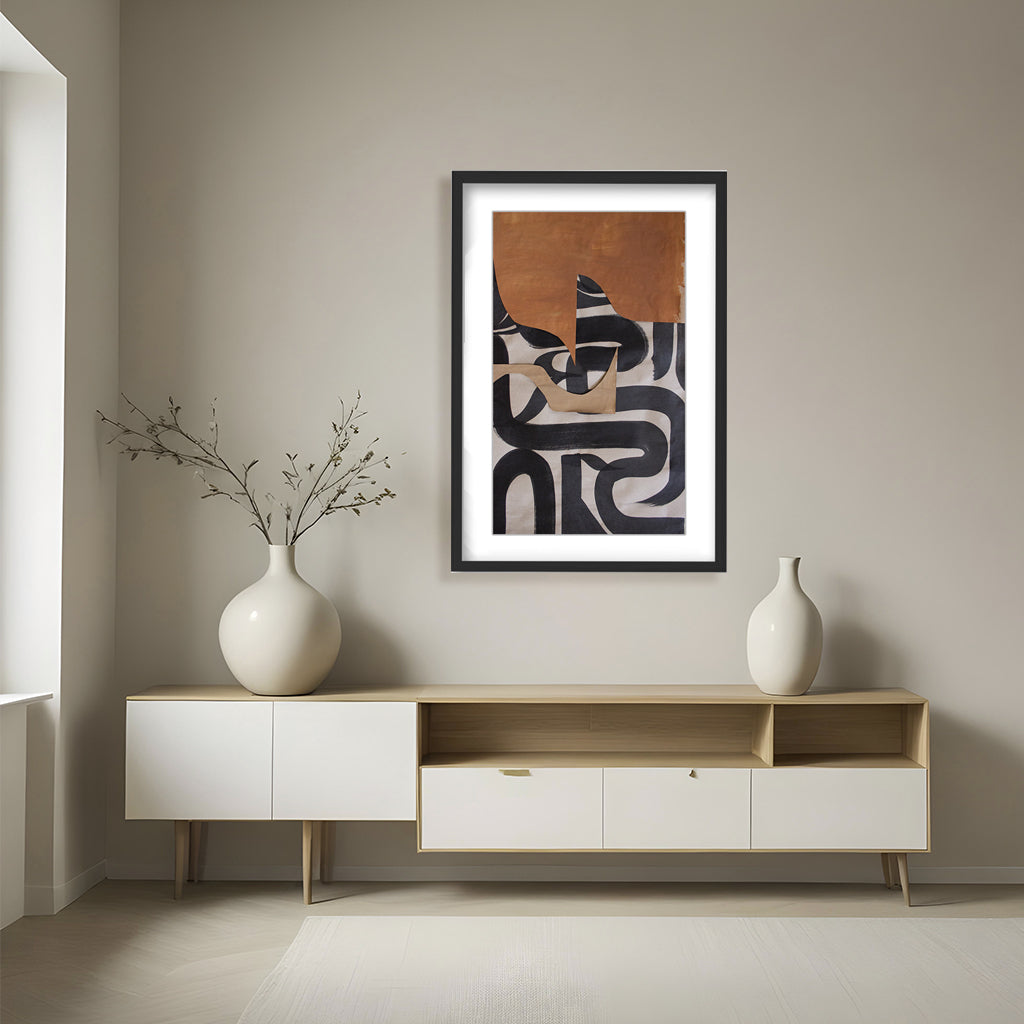 "Gai: A Symphony of Abstraction" Framed Matted Print  Wall Art