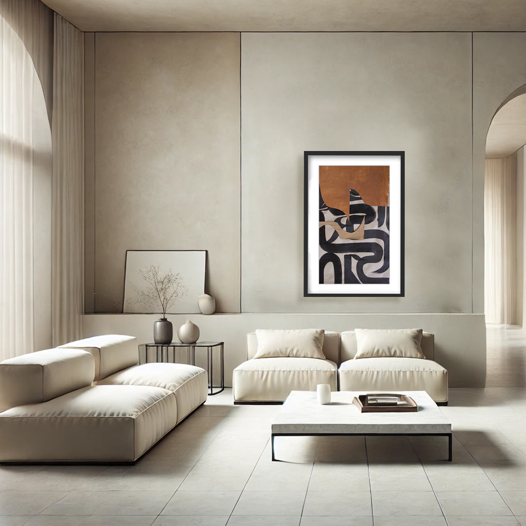"Gai: A Symphony of Abstraction" Framed Matted Print  Wall Art