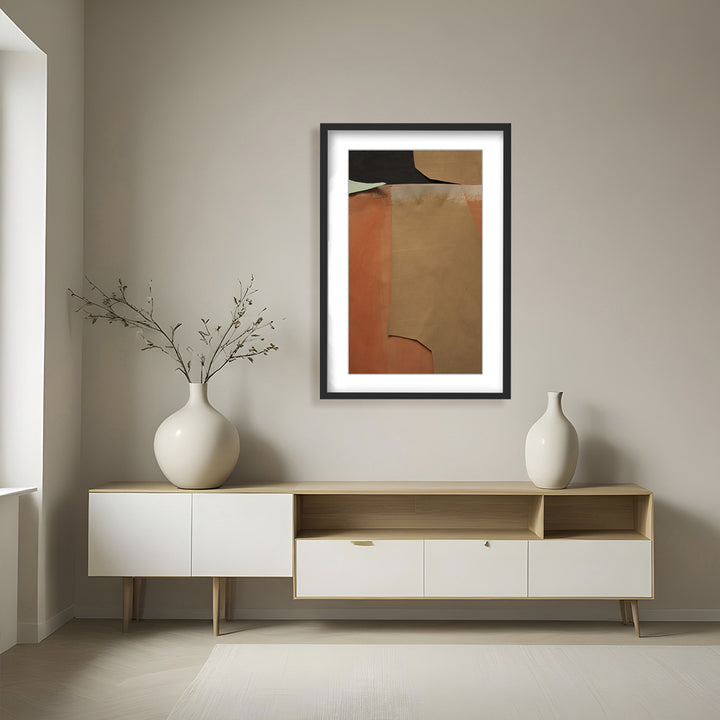 "Harmony in Abstraction: Gai" Framed Matted Print  Wall Art