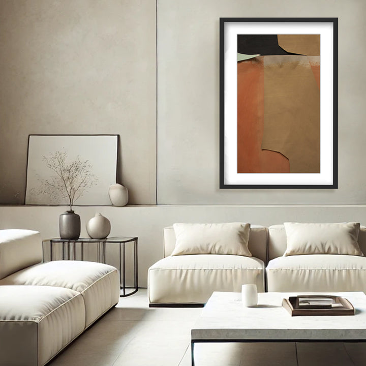"Harmony in Abstraction: Gai" Framed Matted Print  Wall Art