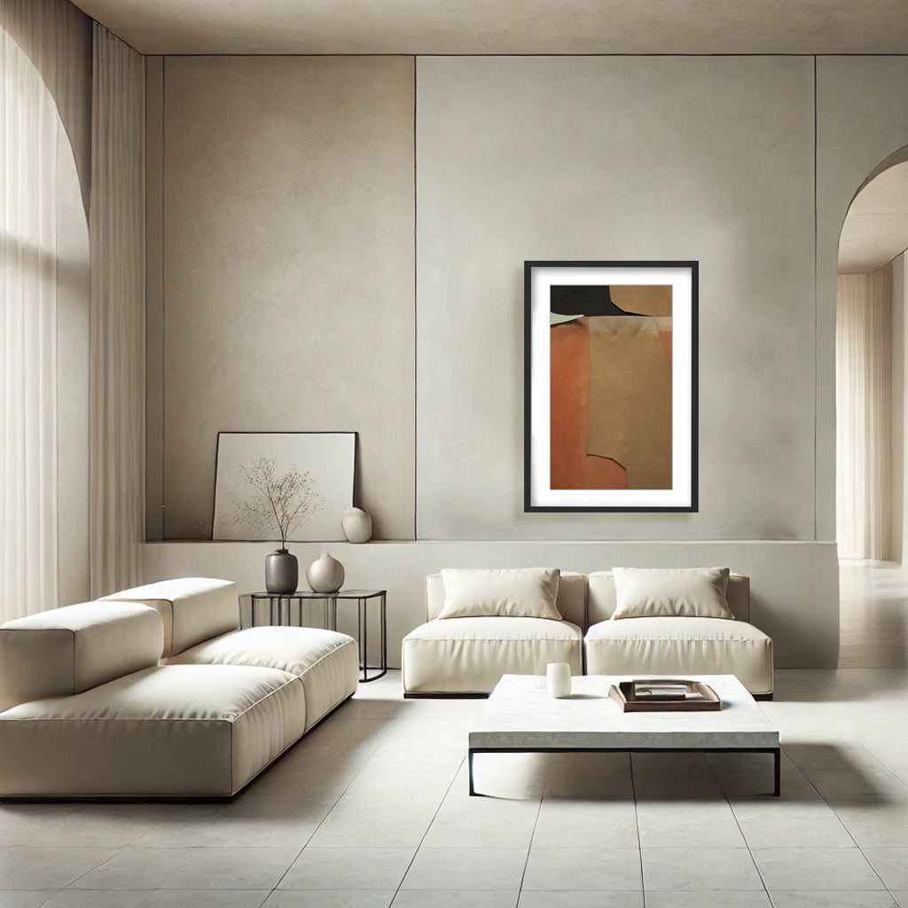 "Harmony in Abstraction: Gai" Framed Matted Print  Wall Art