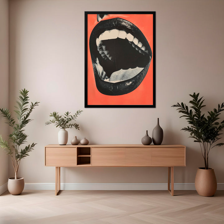 "The Mouth" Framed Print Wall Art