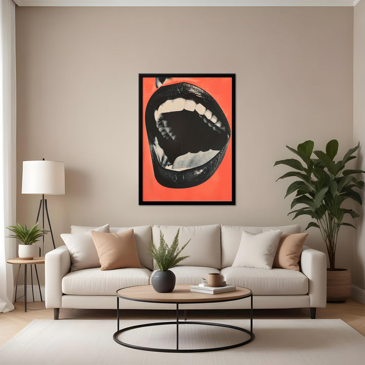 "The Mouth" Framed Print Wall Art