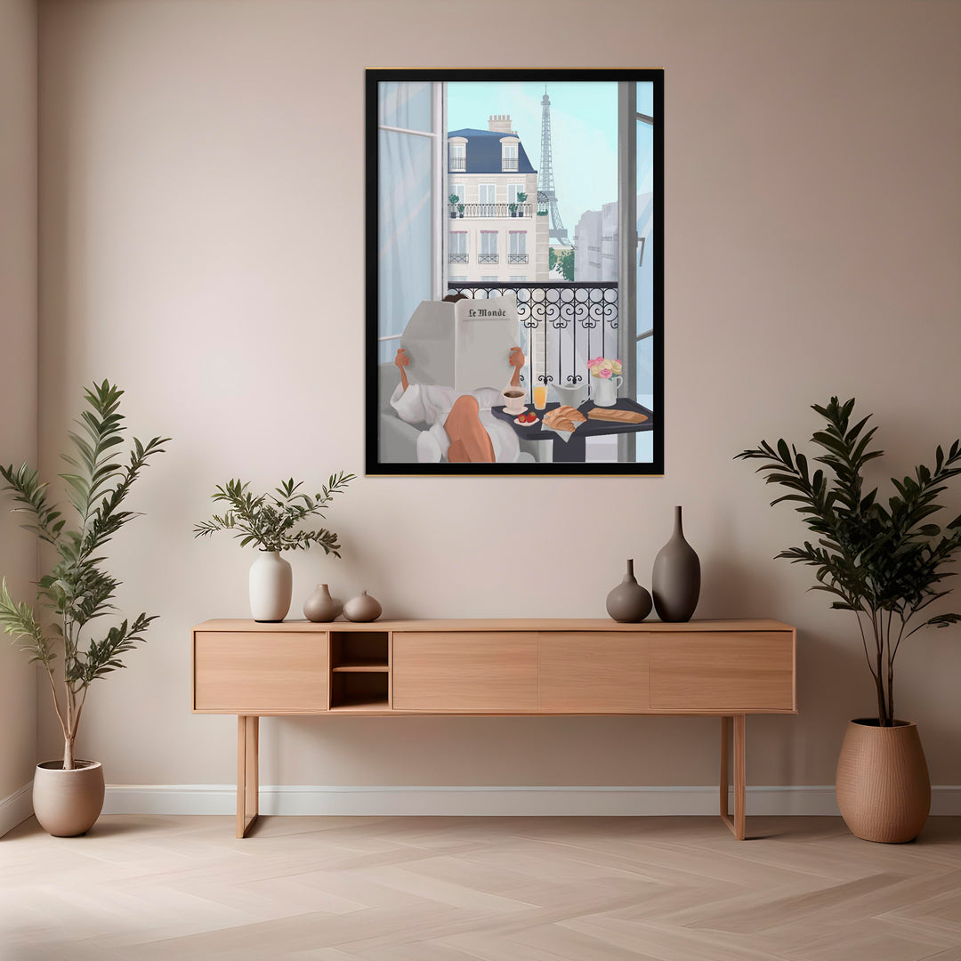 "Paris Balcony" Framed Print Wall Art