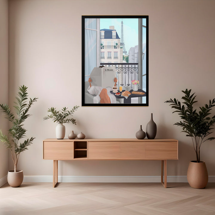"Paris Balcony" Framed Print Wall Art