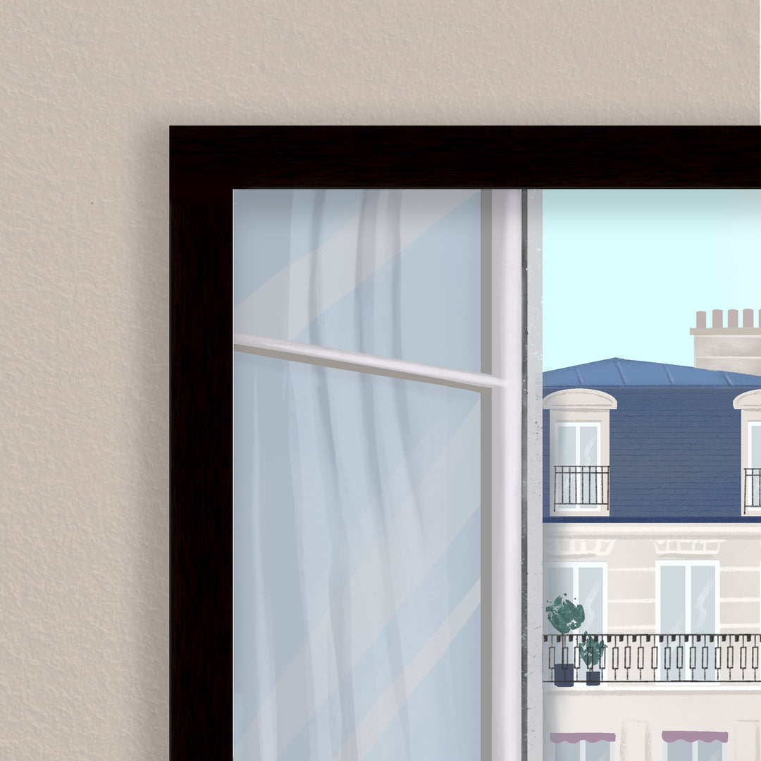 "Paris Balcony" Framed Print Wall Art