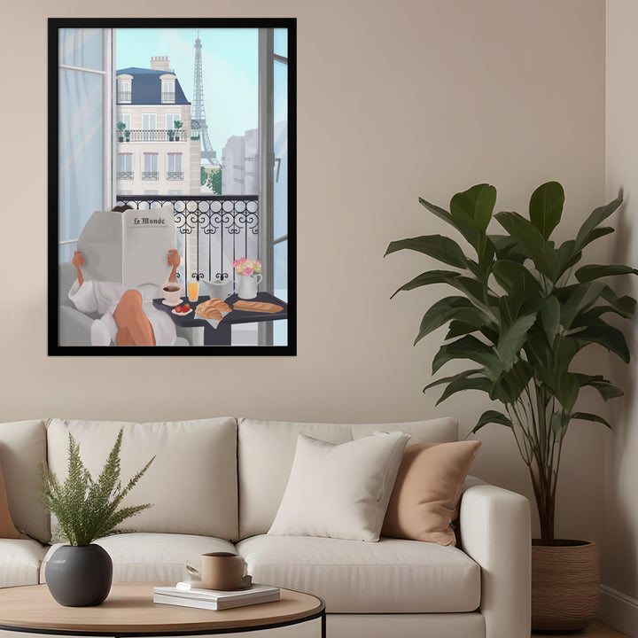 "Paris Balcony" Framed Print Wall Art