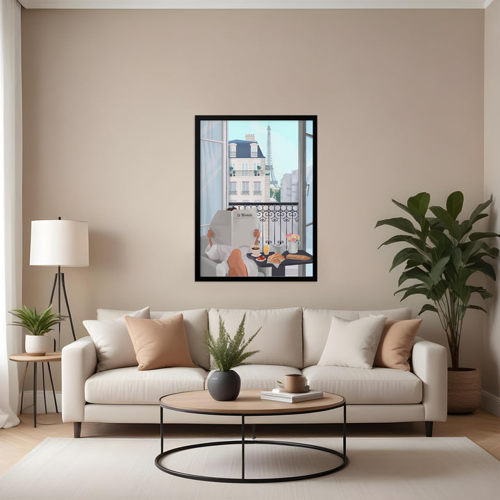 "Paris Balcony" Framed Print Wall Art
