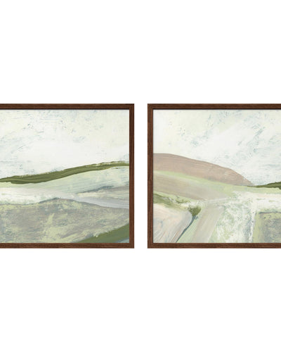 "Abstract View" Set of Two Framed Textured Wall Art