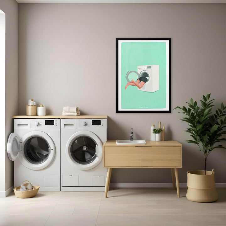 "Laundry Quest" Framed Print Wall Art