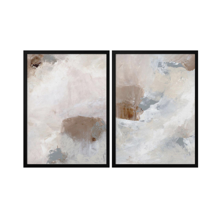 "Years Gone By" Set of Two Framed Textured Wall Art