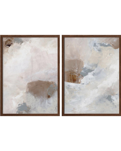 "Years Gone By" Set of Two Framed Textured Wall Art
