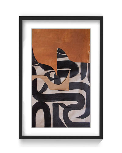 "Gai: A Symphony of Abstraction" Framed Matted Print  Wall Art