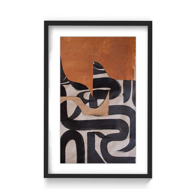 "Gai: A Symphony of Abstraction" Framed Matted Print  Wall Art