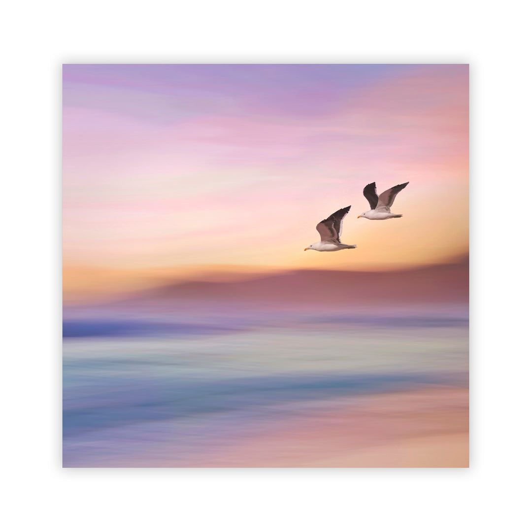"Seagulls Long Beach" Acrylic Wall Art