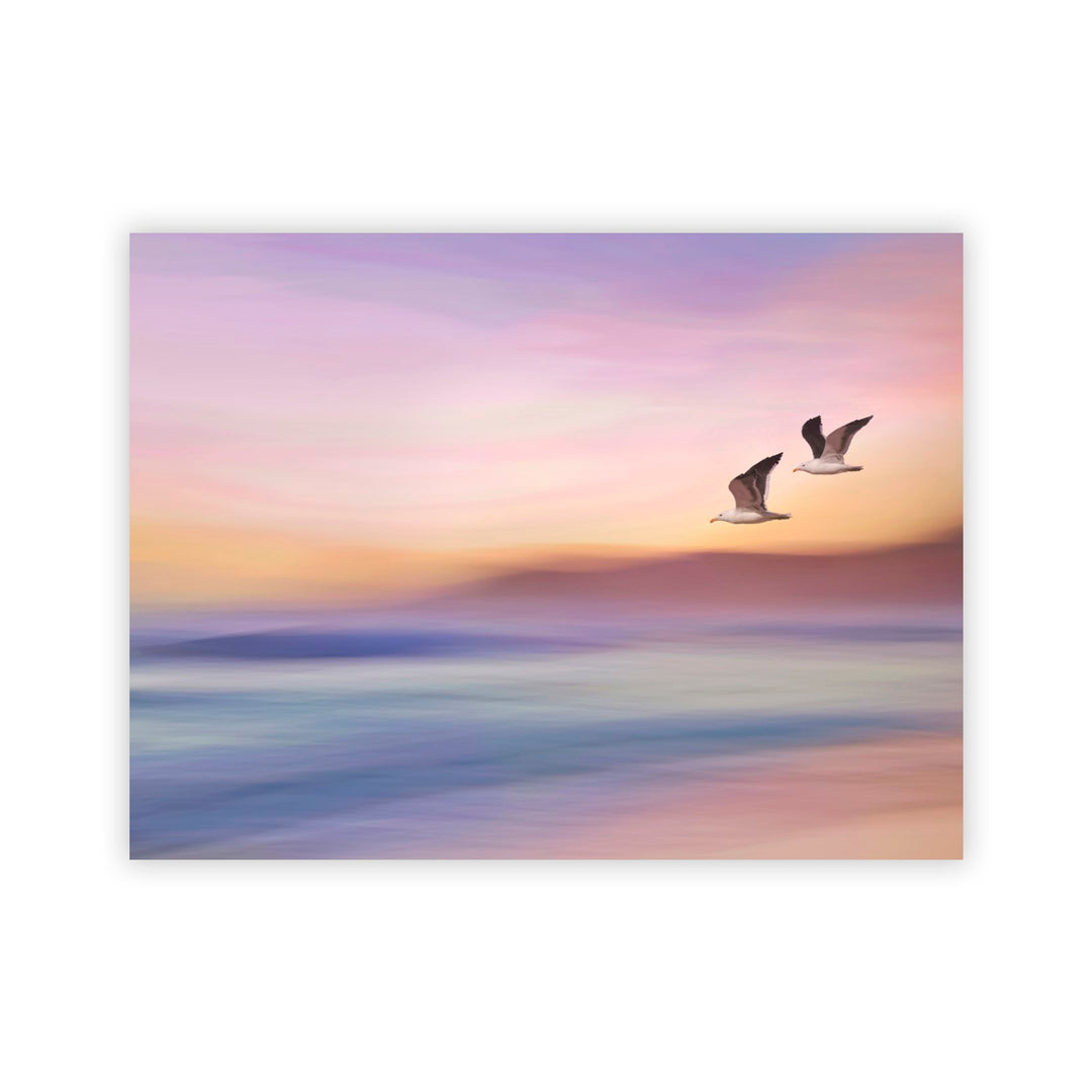 "Seagulls Long Beach" Acrylic Wall Art