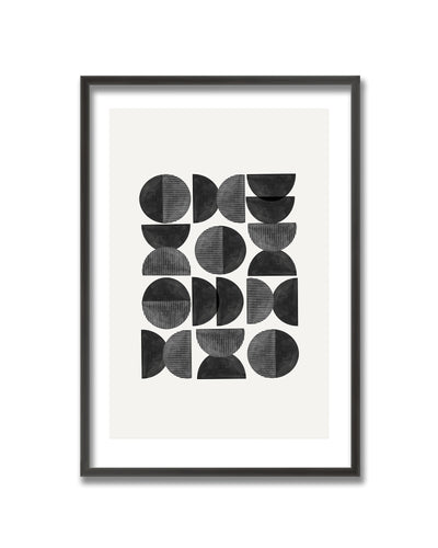 "Mid Century, Geometric" Framed Print Wall Art by Ewa Sho