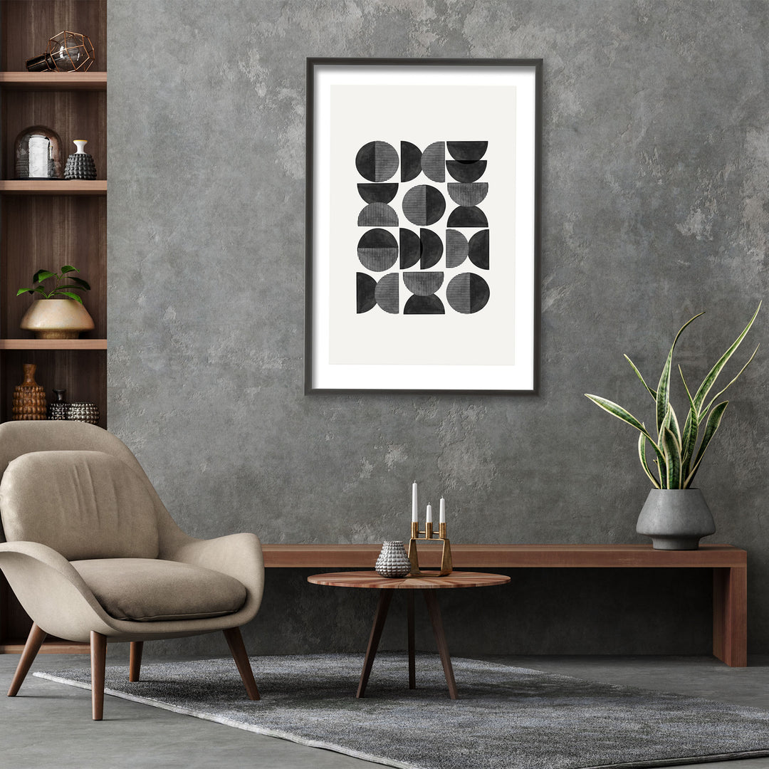 "Mid Century, Geometric" Framed Print Wall Art by Ewa Sho