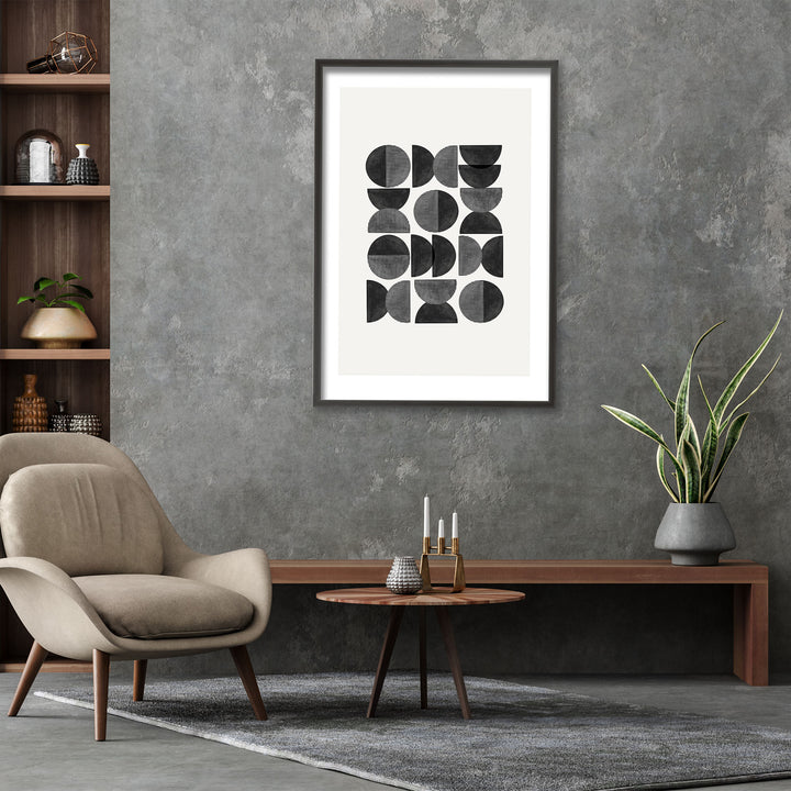 "Mid Century, Geometric" Framed Print Wall Art by Ewa Sho