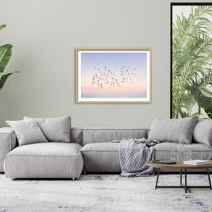 "Sunset Flight" Framed Print Wall Art by Kathrin Pienaar