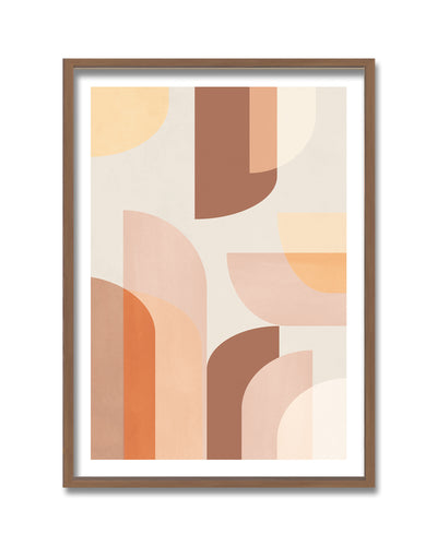 "Retro Geometric" Framed Print Wall Art by Ready2HangArt