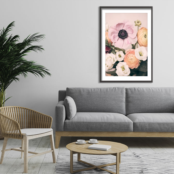 "Pastel Bouquet" Framed Print Wall Art by Kathrin Pienaar