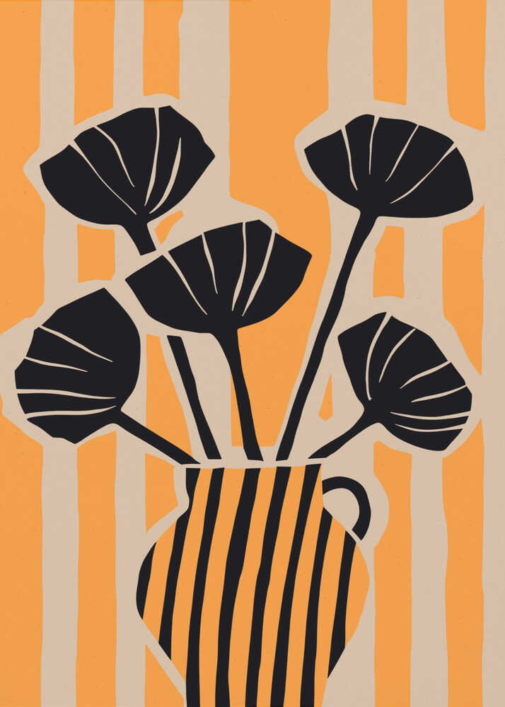 Bold Floral Stripes