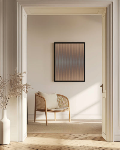 "Euphoria - Orange and Gray" Framed Canvas Wall Art by Alma Studio