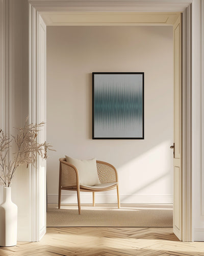 "Euphoria - White and Green" Framed Canvas Wall Art by Alma Studio