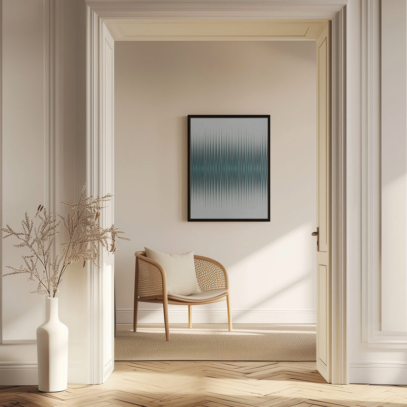 "Euphoria - White and Green" Framed Canvas Wall Art by Alma Studio