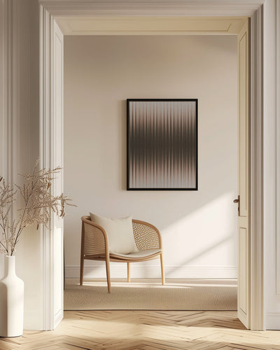 "Euphoria - White and Brown" Framed Canvas Wall Art by Alma Studio