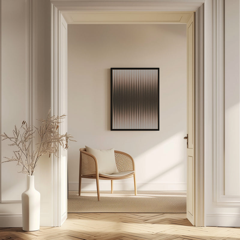 "Euphoria - White and Brown" Framed Canvas Wall Art by Alma Studio