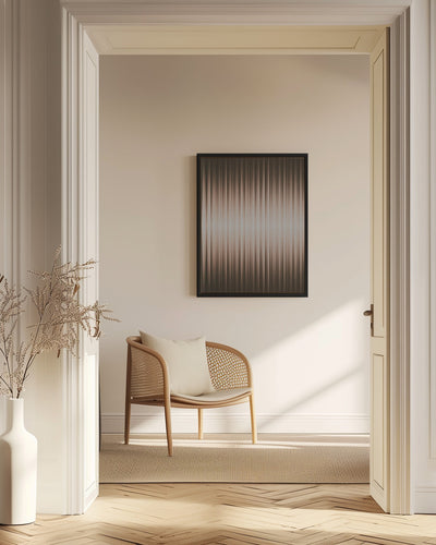 "Euphoria - Brown and White" Framed Canvas Wall Art by Alma Studio