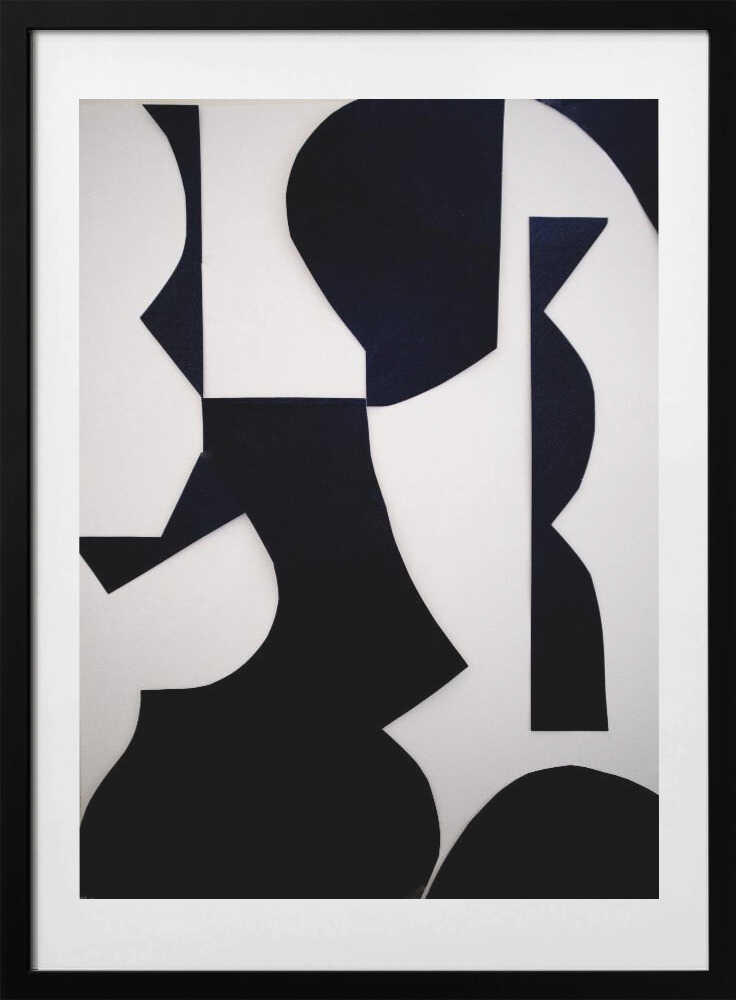 Black White Abstract Shapes
