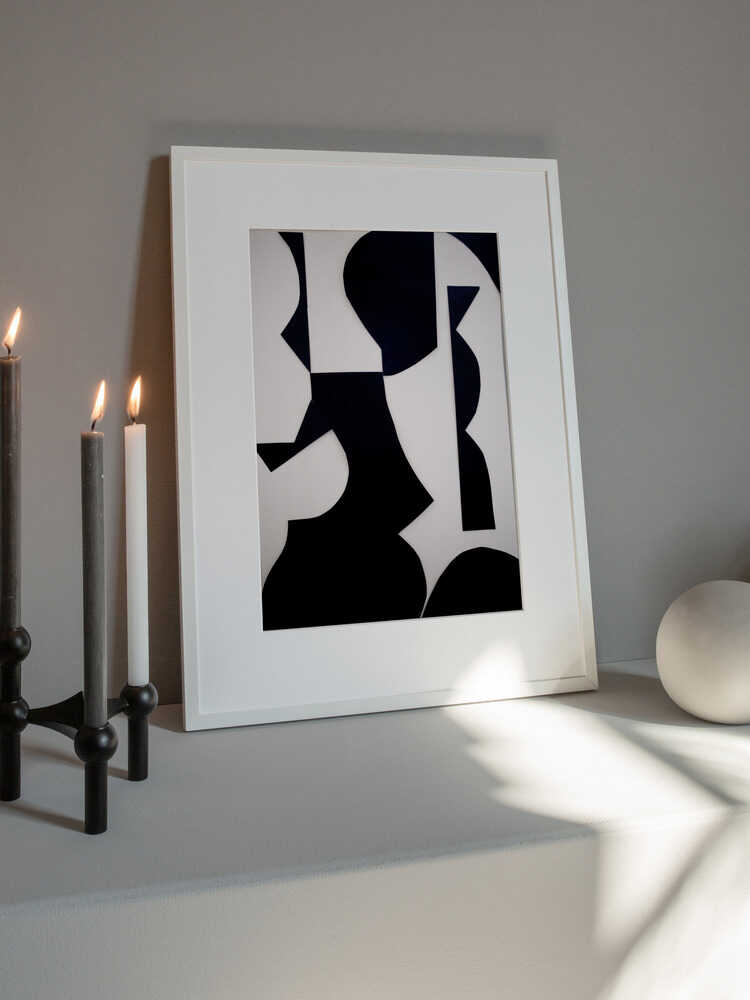 Black White Abstract Shapes