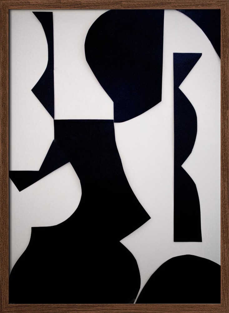 Black White Abstract Shapes