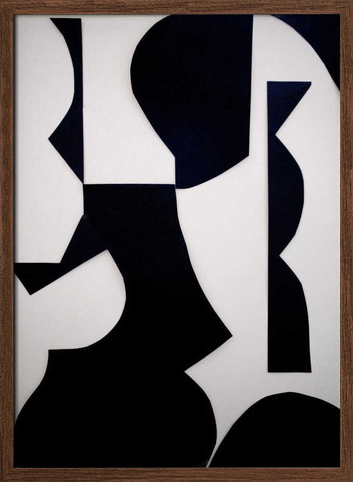 Black White Abstract Shapes