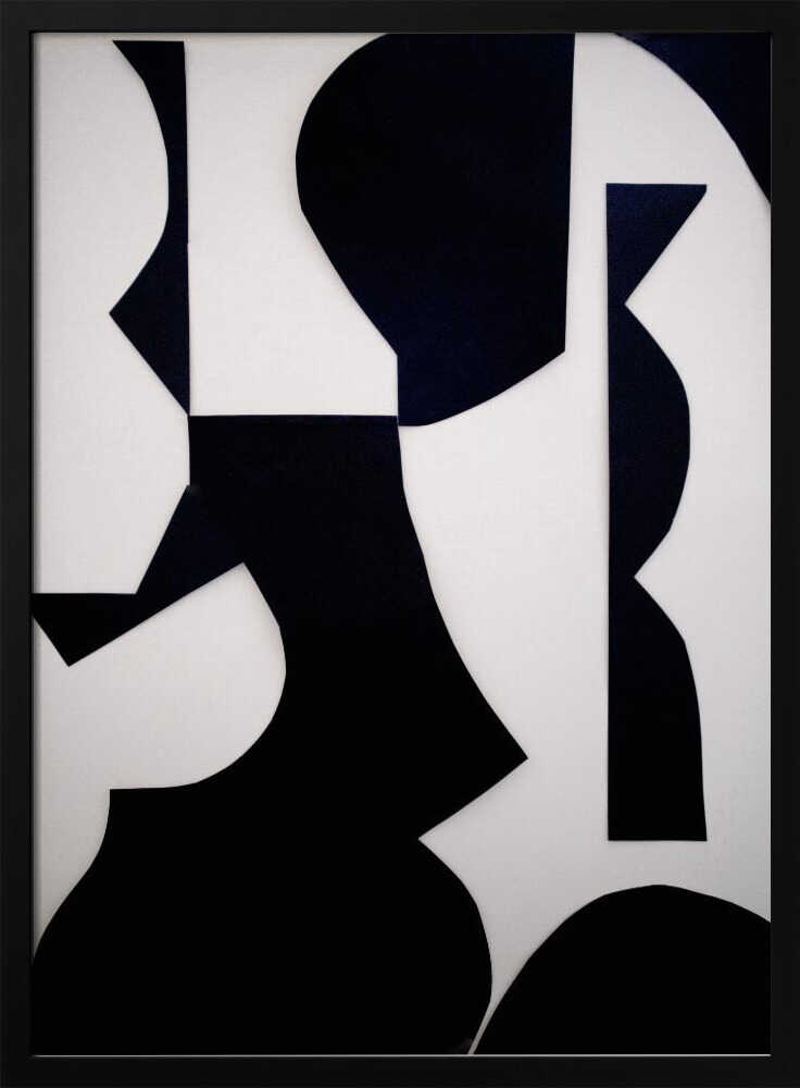 Black White Abstract Shapes