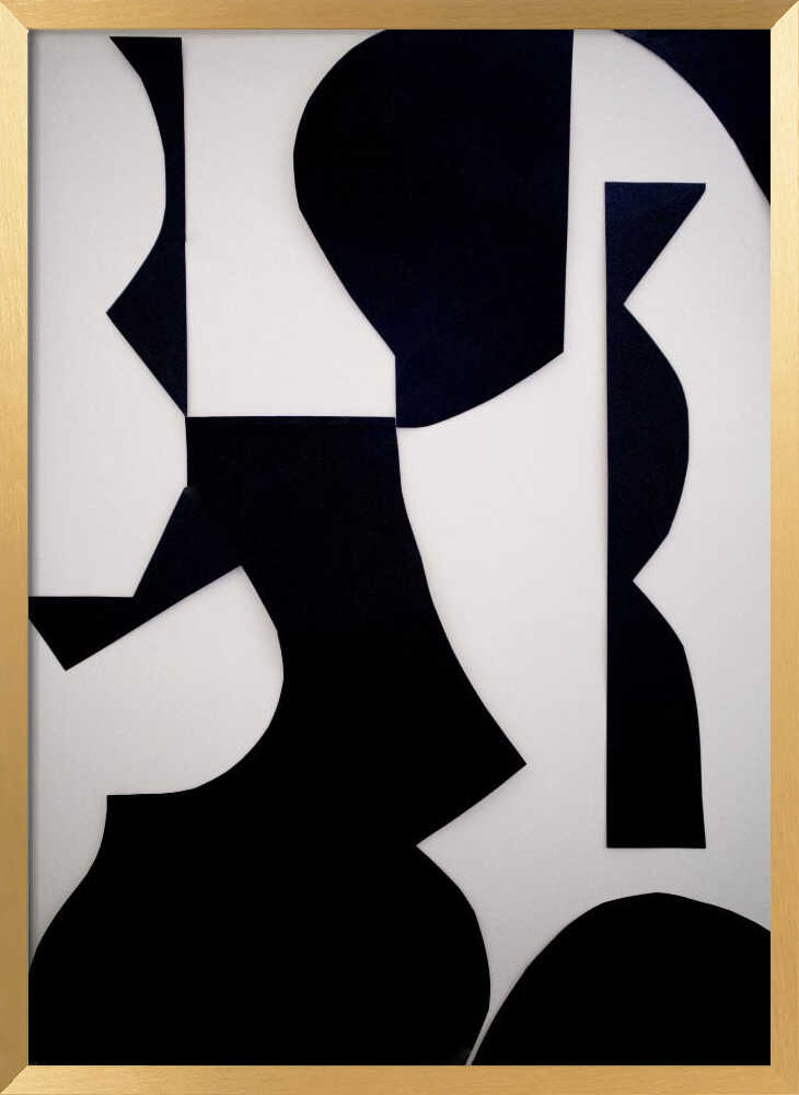 Black White Abstract Shapes