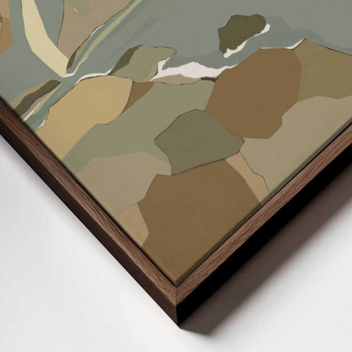 "Geometric Mountain River" by Nikita Jariwala — Landscape Wall Art