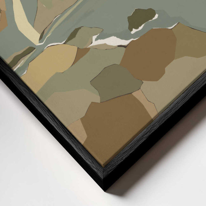 "Geometric Mountain River" by Nikita Jariwala — Landscape Wall Art