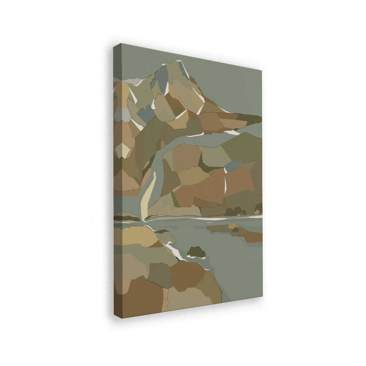 "Geometric Mountain River" by Nikita Jariwala — Landscape Wall Art
