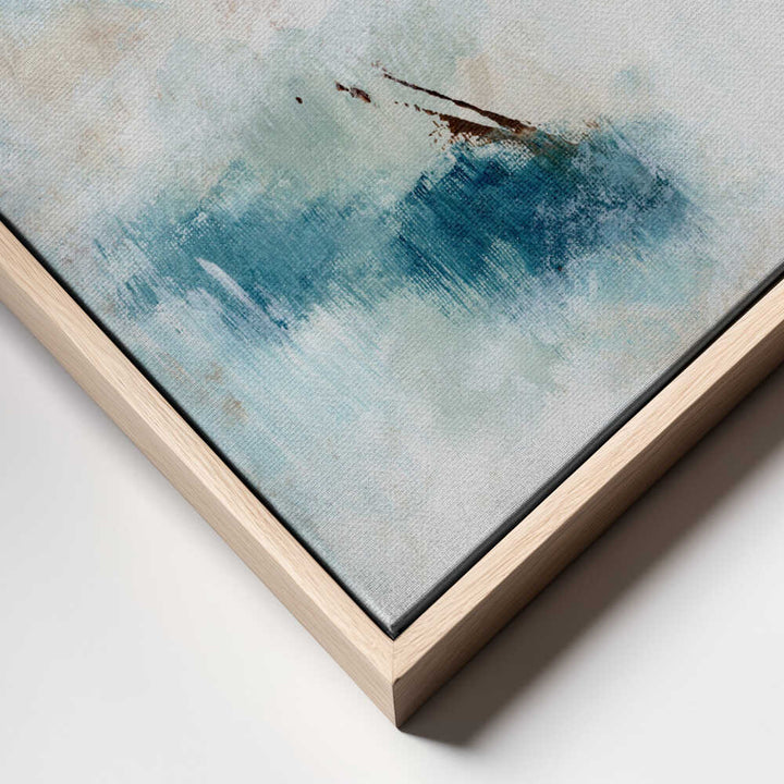 "Textured Blue Brown Abstract" by Nikita Jariwala — Abstract Wall Art