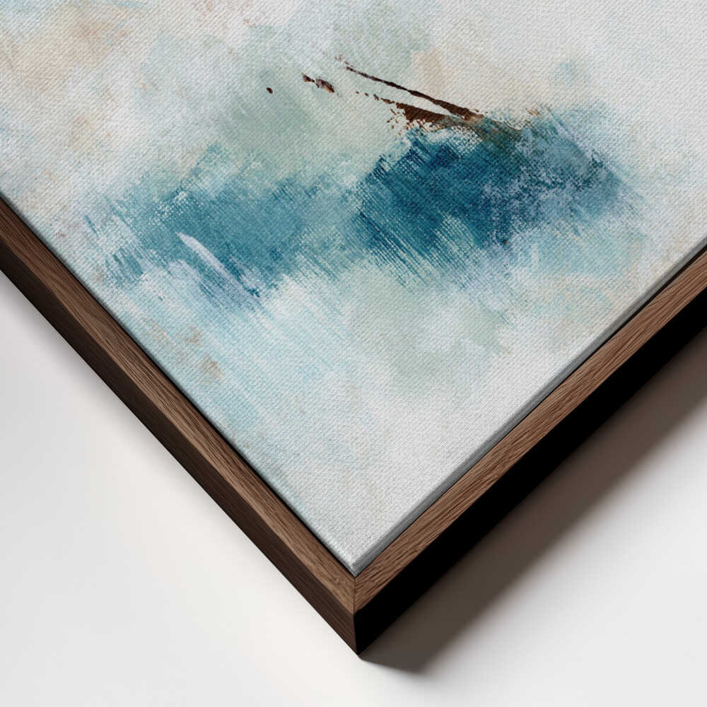 "Textured Blue Brown Abstract" by Nikita Jariwala — Abstract Wall Art