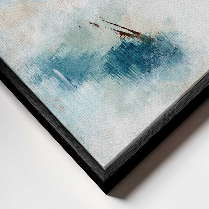 "Textured Blue Brown Abstract" by Nikita Jariwala — Abstract Wall Art