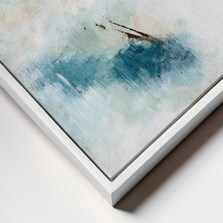 "Textured Blue Brown Abstract" by Nikita Jariwala — Abstract Wall Art